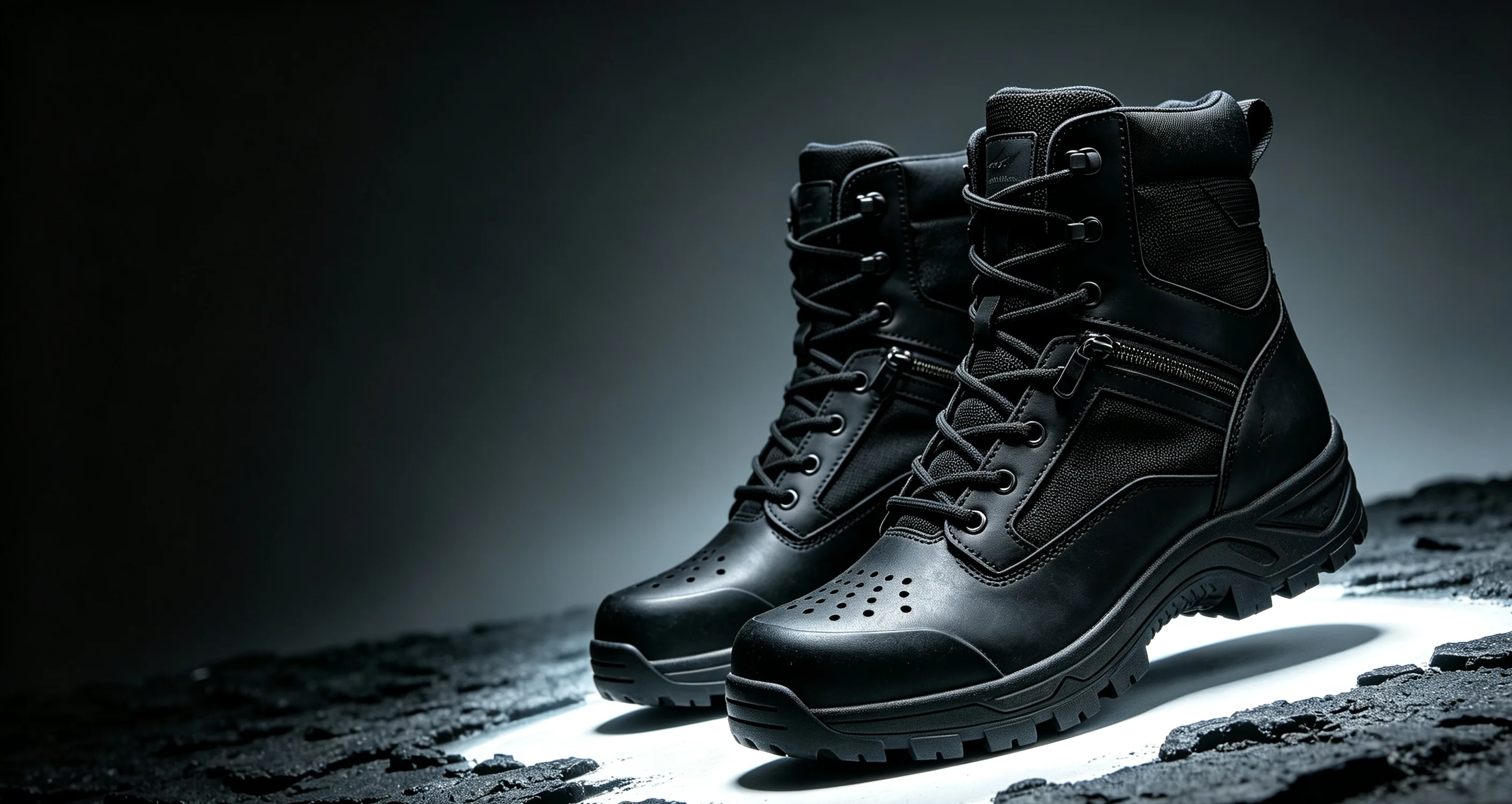 Professional tactical boots and duty footwear for security and law enforcement