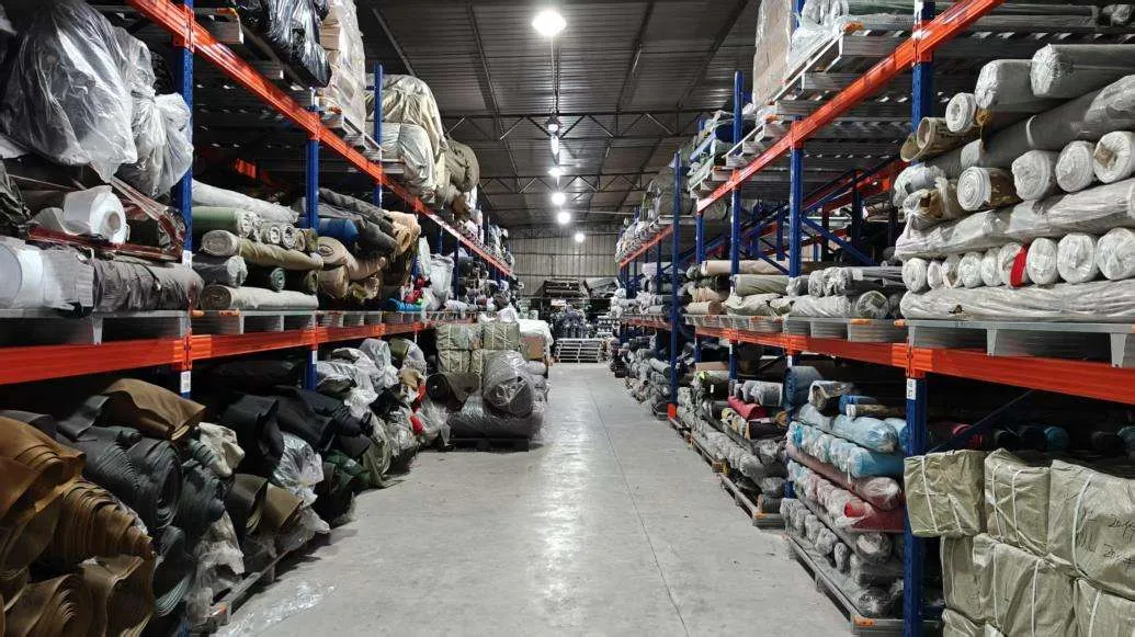 Material storage and fabric cutting section of VegaTactical tactical gear manufacturing plant
