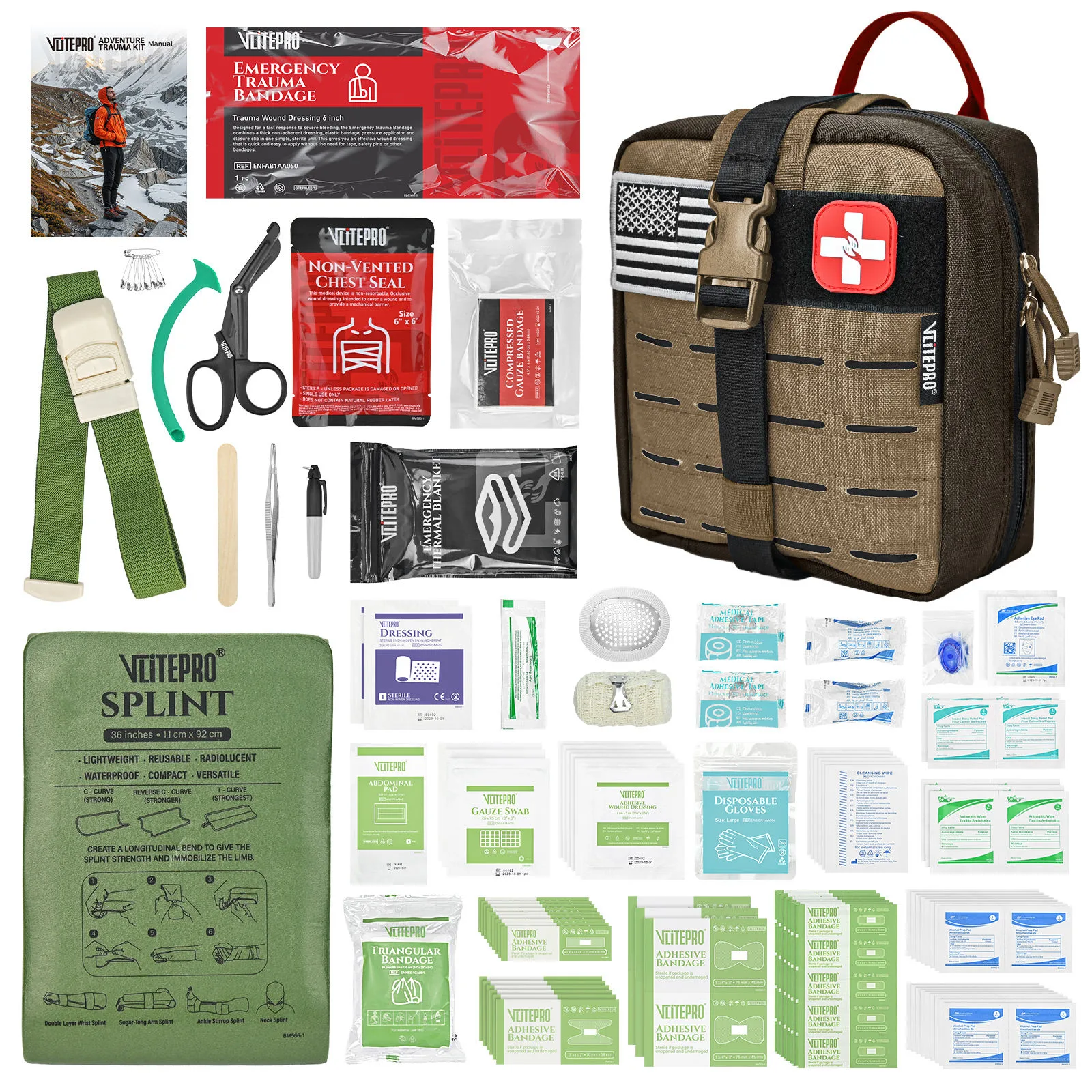 IFAK with CAT Tourniquet — Medical Pouch (VGS-MI-124) - Tactical gear for security and law enforcement
