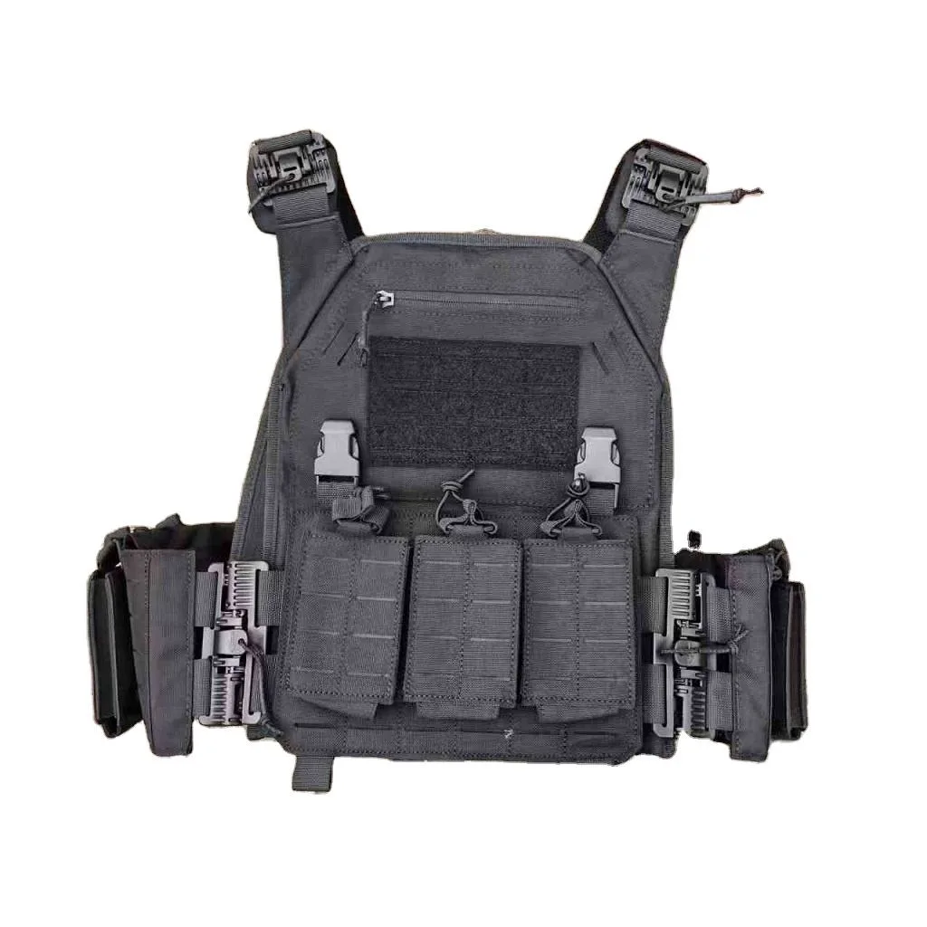 Quick Release Nylon Tactical Vest with Mag Pouches (VGS-QR-102) - Tactical gear for security and law enforcement