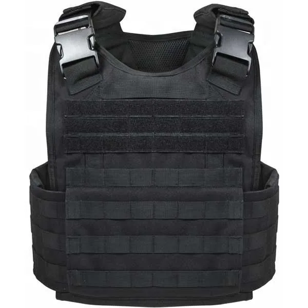 Black Security Camouflage Plate Carrier Vest (VGS-SV-104) - Tactical gear for security and law enforcement